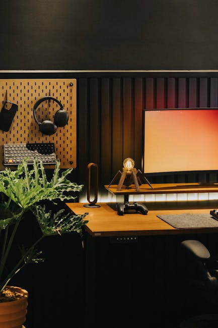 Premium gaming setup with high-quality equipment and atmosphere